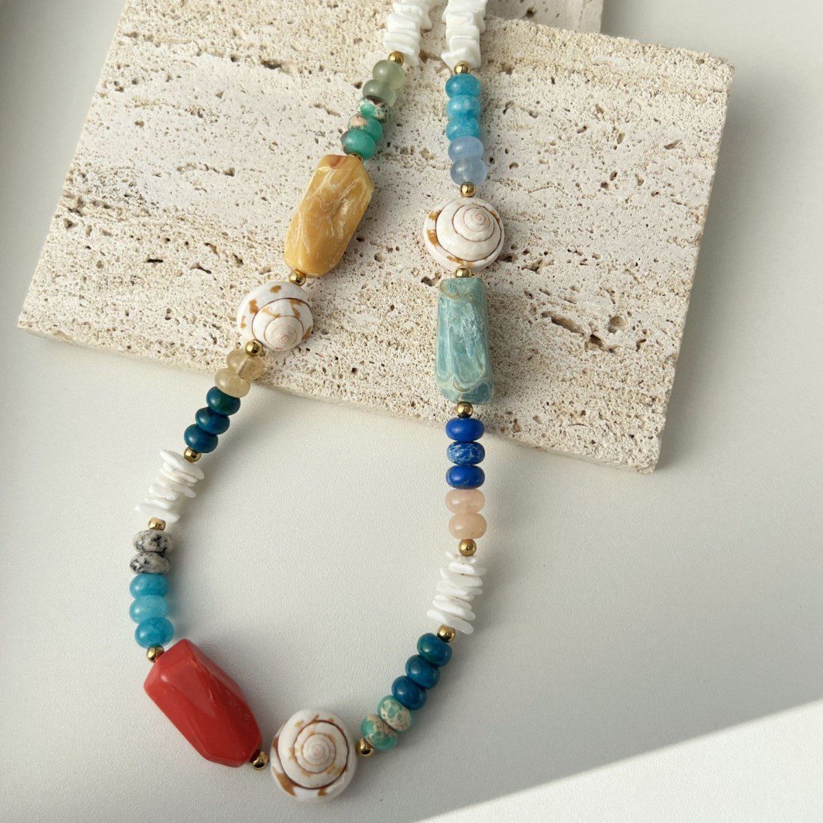 Handmade Beaded Stainless Steel Versatile Womens Necklace - Image 5