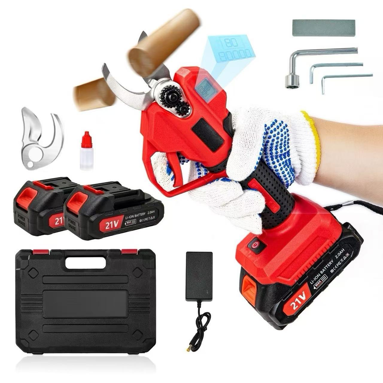 Upgraded Electric Pruning Shears 1.2 Inch Cutting Diameter Cordless Power Pruner With LCD Display - Image 2