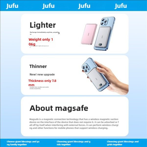 Adaptable To The Whole Scene With Magnetic Wireless Power Bank, A Savior For Travel And Office, Magnetic Charging In Seconds, Portable, Small And Large Capacity - Image 5