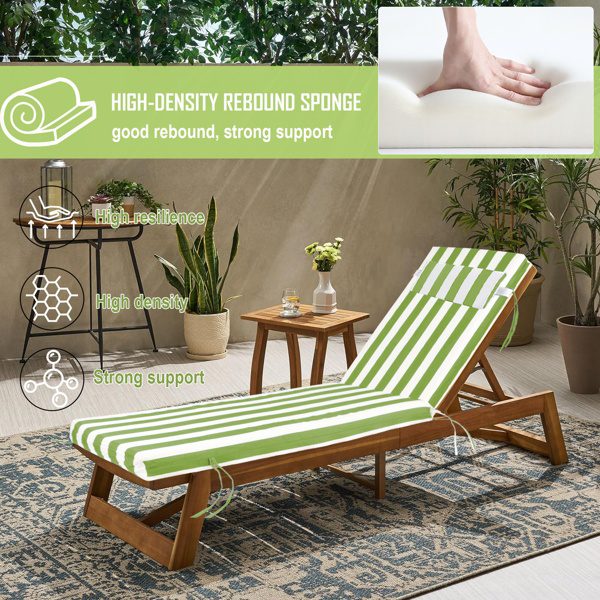Outdoor Chaise Lounge Cushion, 72 In. X 21 In. X 3 In. Waterproof Fade-Resistant Patio Chair Pad For Pool Beach - Image 6