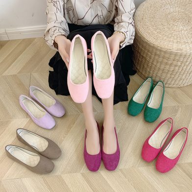 Suede Low-cut Pumps Womens Shoes Plus Size
