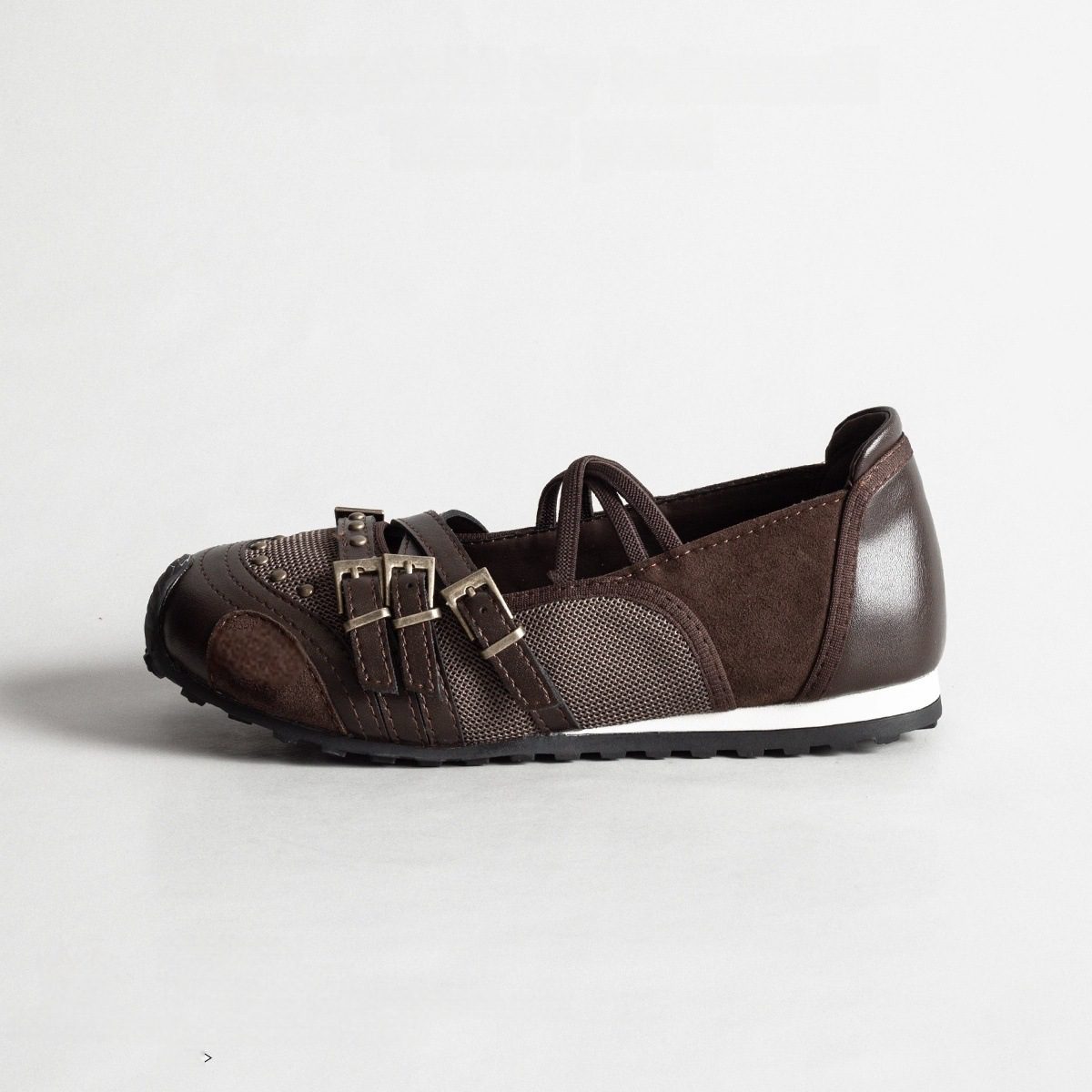 Brown Niche Retro Belt Buckle Sports Mary Jane Shoes Women - Image 7