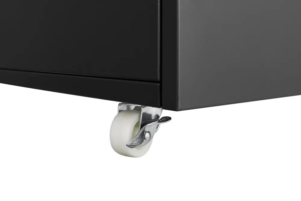 Office Furniture Copier Cabinet BLACK 2 Door Steel Copier Stand Mobile Pedestal File Printer Stand-Does Not Support Self Pick Up - Image 6