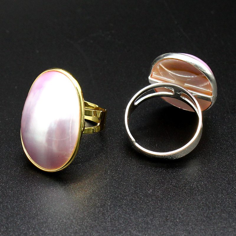 Seawater Starry Sky Blue Mabe Pearl Ring - Image 4