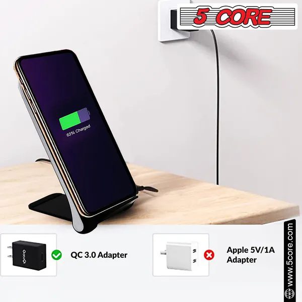 5 Core Wireless Charger 10W Max Fast Wireless Charging Pad Glass Top Pair Boostcharge Slim USB-C - Image 3