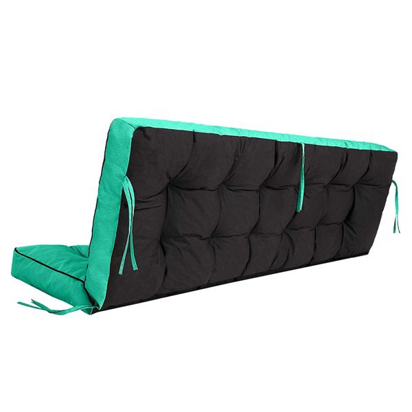Outdoor Swing Cushions 55 Inch,Waterproof 4in Thick Porch Swing Cushion Replacement With Backrest And Ties,Comfortable 2-3 Seat Pation Swing Pad For Backyard,Garden,Lawn,Outdoor Furniture Blue - Image 6