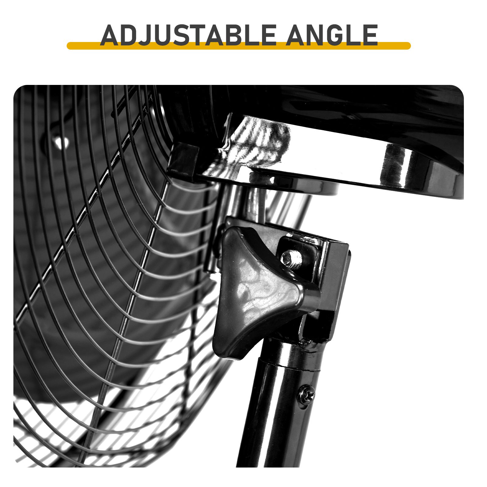 18 Inch High Velocity Oscillating Wall Mount Fan, 3 Speed Heavy Duty Metal Industrial Wall Fan, Horizontal Oscillation & Tilt Adjustable, 110V Wall Fan For Commercial Restaurant Garage Worksho - Image 8