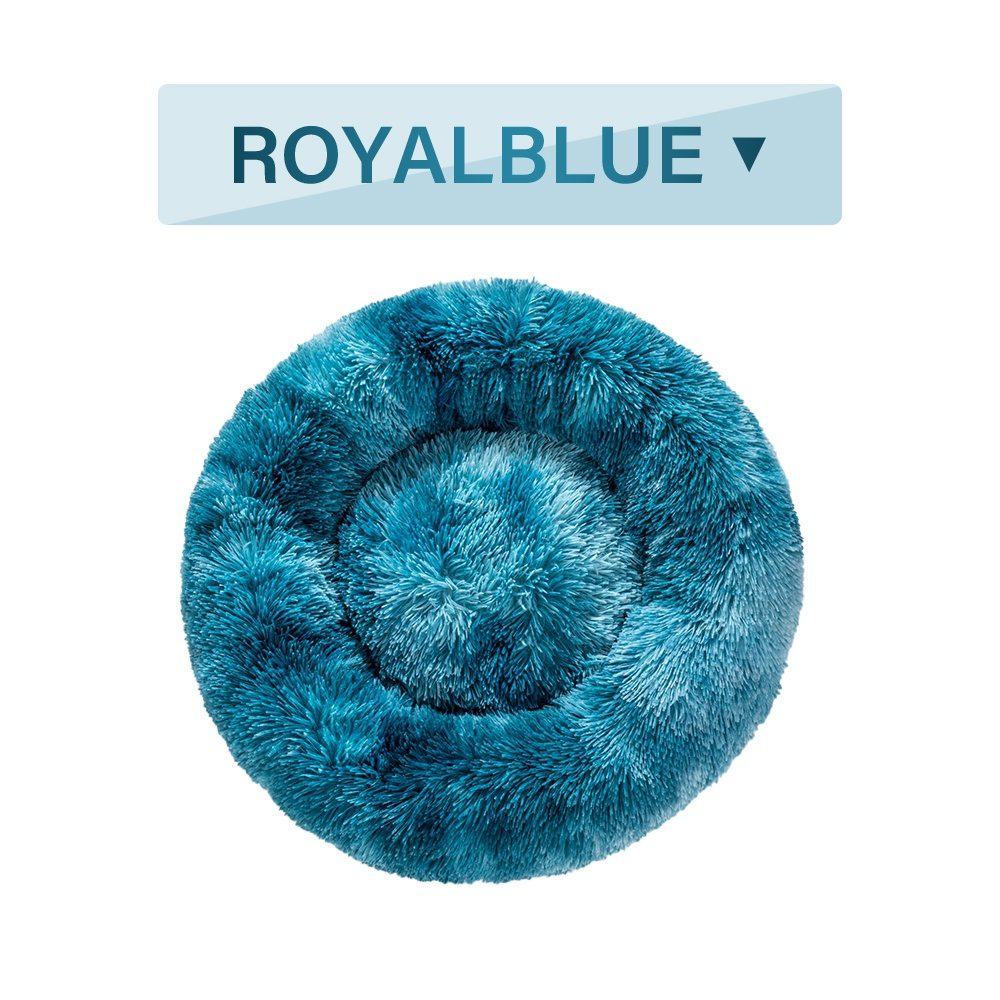Fluffy Donut Dog Bed Warm Soft Long Plush Pet Cushion Dog House Cat Bed Washable Pet Sofa Mat Calming Samll Large Dog Beds - Image 7