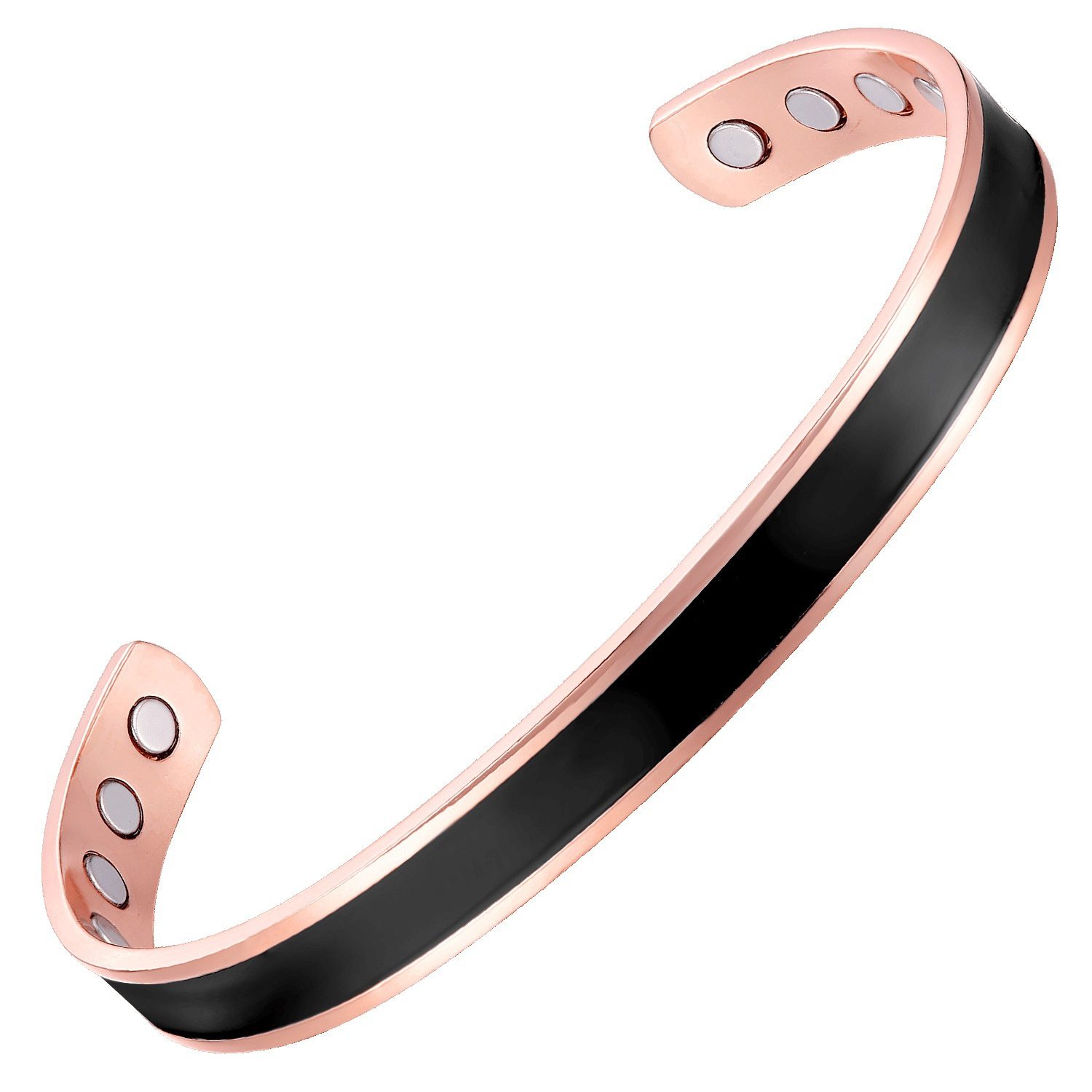 Vintage Red Copper Magnetic Therapy Open-End Bracelet - Image 5