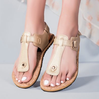 Womens Wooden-Grain Sandals With Non-Slip Soles