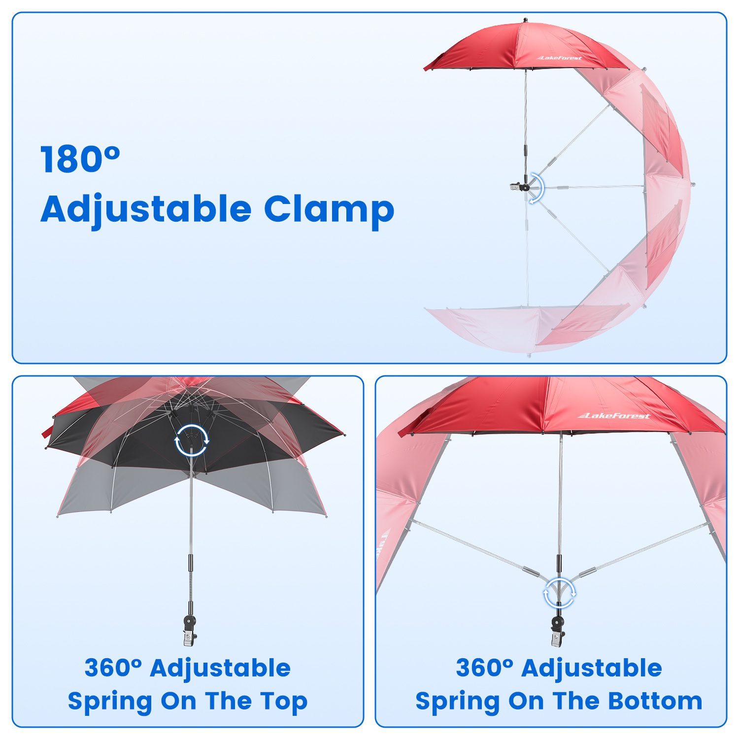 1Pc Camping Chair With Umbrella Lightweight Foldable Outdoor Chair With Cup Holder Detachable Sun Canopy Carrying Bag 330LBS Max Load For Beach Picnic Travel Concert Outdoor Activities - Image 8