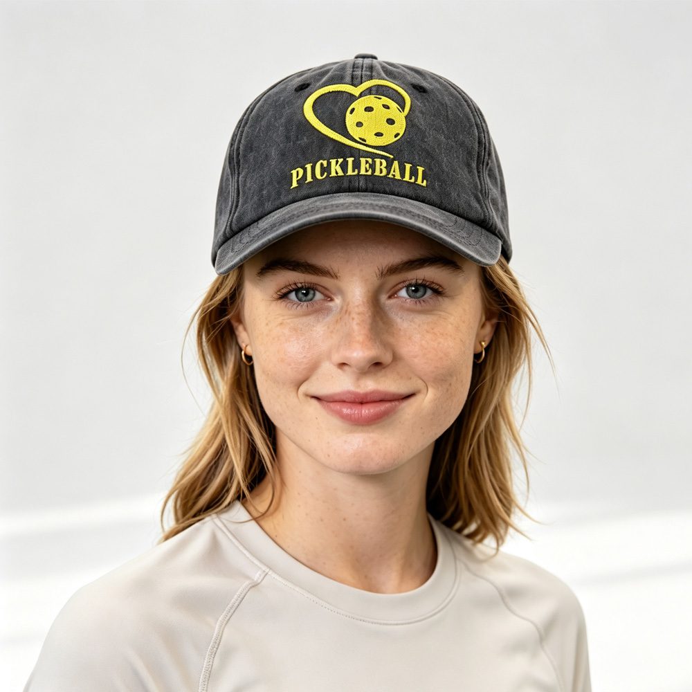 2 قطع قبعة بيسبول Pickleball، قبعة مطرزة بقلب I Love Pickleball للنساء والرجال، قبعة رياضية خفيفة الوزن قابلة للتعديل - الصورة 9
