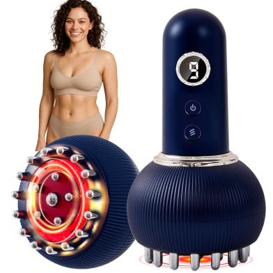 Lymphatic Drainage Massager & Anti Cellulite Massage Tool, Helps Reduce Stretch Marks & Cellulite, For Legs, Arms & Belly, Body Sculpting Machine With Microcurrent, Light, Heat & Vibration