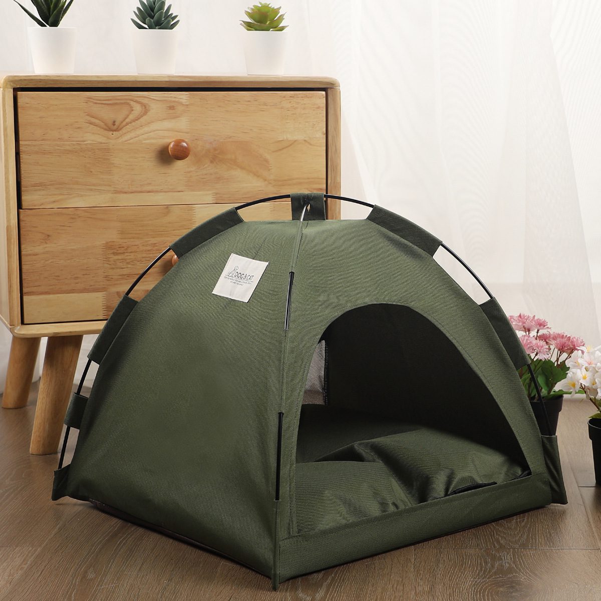 Cat Tent Cooling Mat Dog House Pet Sofa Camping Dog Bed With Cushion For Dog Kennel Indoor Cat Nest Cat Bed Pets Products - Image 3