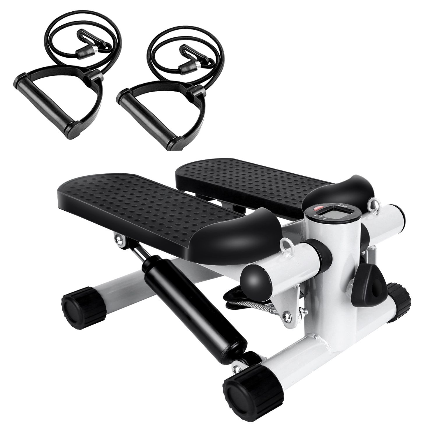 Stepper For Exercise Mini Fitness Stepper With 2 Resistance Bands LCD Monitor Max 330.7LBS Load Stair Stepper Quiet Stepper - Image 9