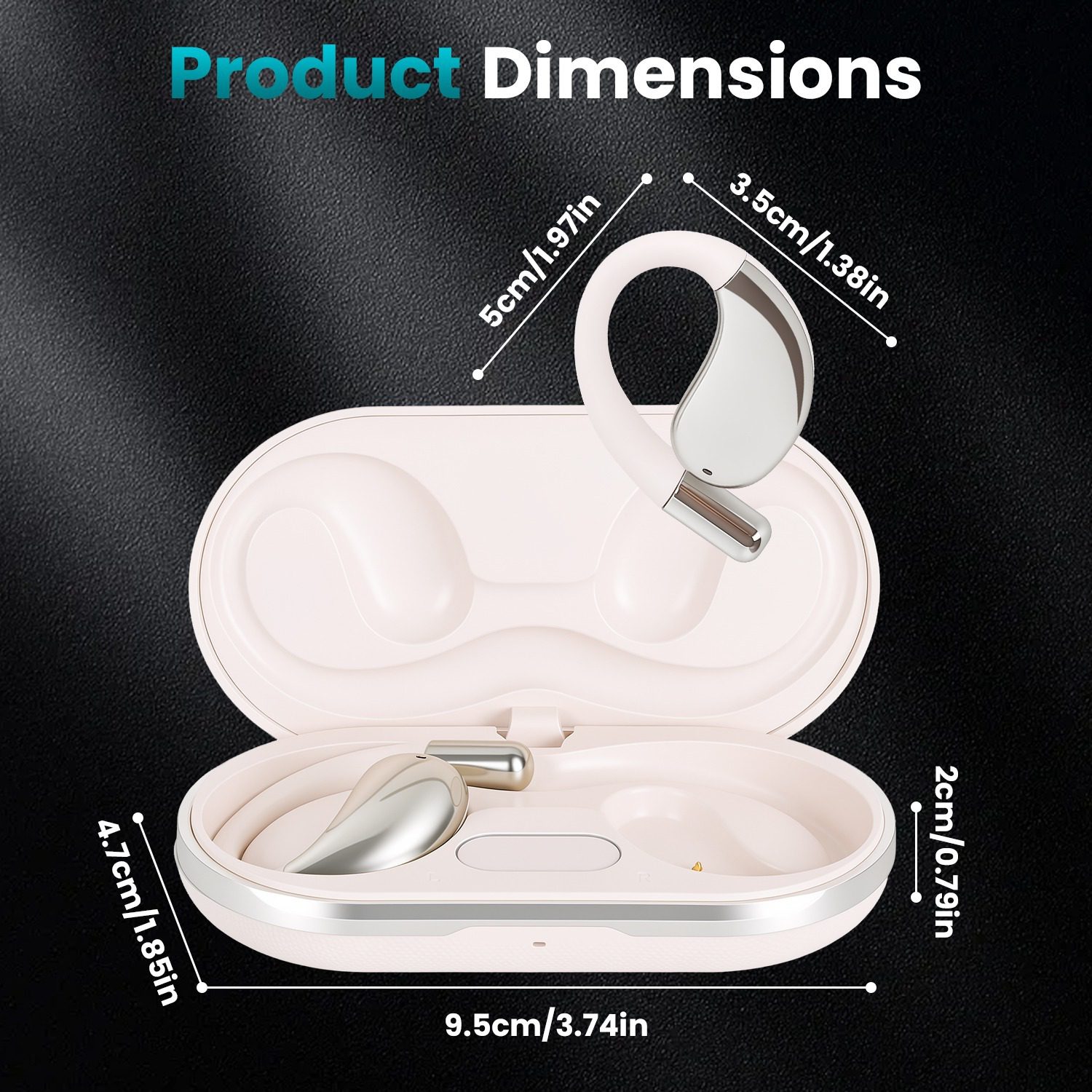 Open-Ear AI Translation Earbuds 165-Language Real-Time AI Headphone Wireless 5.4 Translating Earbuds With Charging Case For Travel Meetings Language Learning - Image 9
