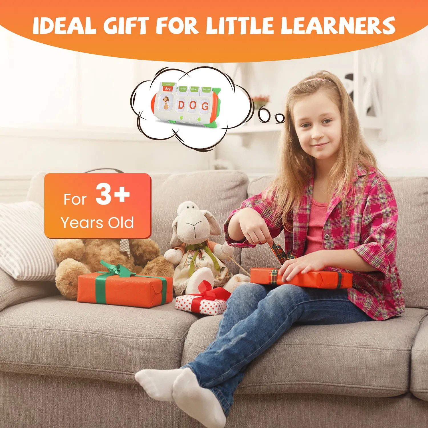 Talking Flash Cards and Finger Counting Math Board Interactive Learning Toys for Kids Aged 3+ Number Alphabet Words Song Learning - Image 6