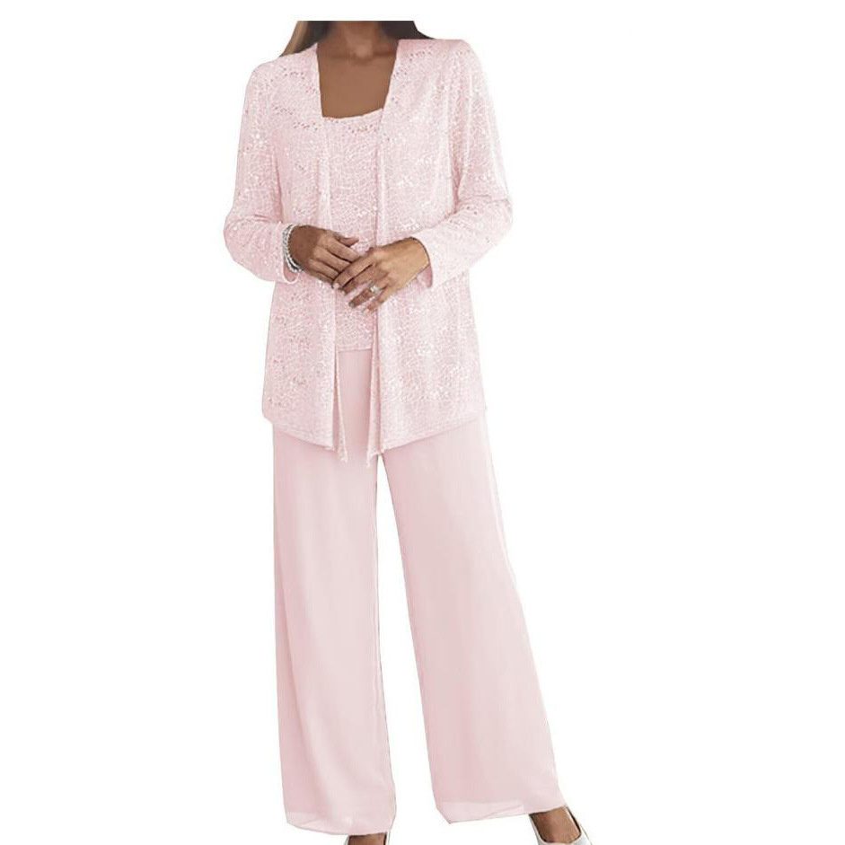 Fashionable Suit Dress With Lace - Image 7