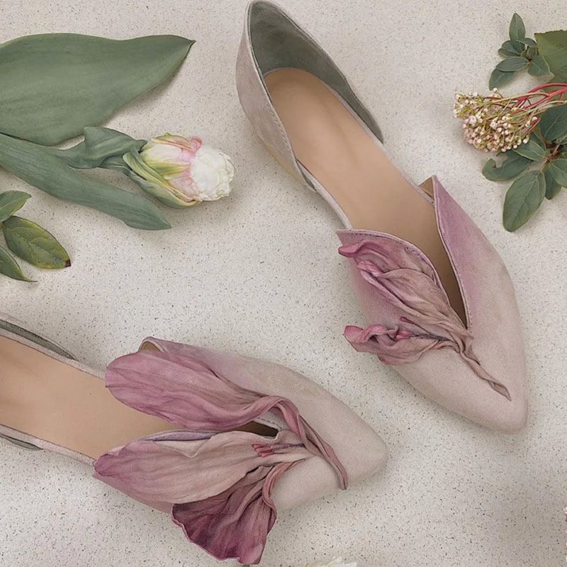 Niche Design Aesthetic Petal Flat Shoes - Image 5