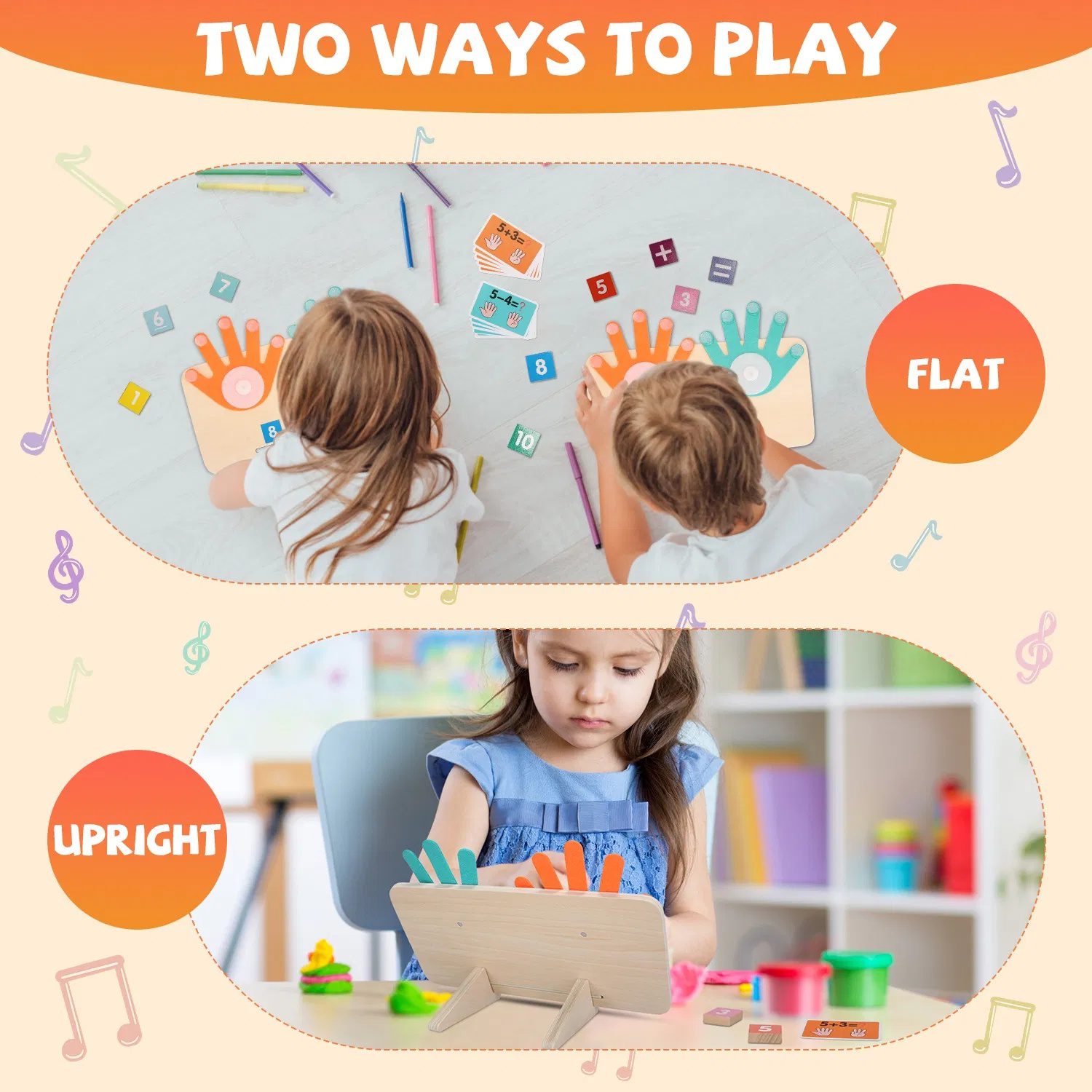 Talking Flash Cards and Finger Counting Math Board Interactive Learning Toys for Kids Aged 3+ Number Alphabet Words Song Learning - Image 4