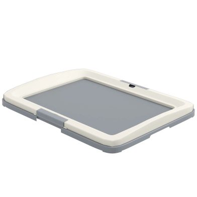 25" x 19" Pee Pad Holder, Dog Potty Tray for Indoor Outdoor, Easy to Clean Dog Training Toilet Pee Pad Tray, Grey