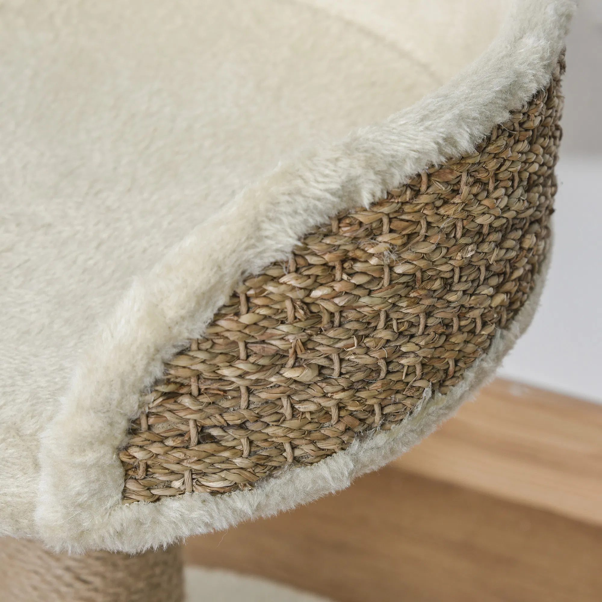 Cat Tree with Scratching Post, Toy Ball, Perch, Small Cat Tower for Indoor Cats - 16" x 16" x 19", Beige - Image 6