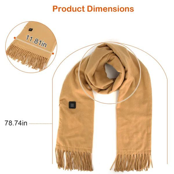 Electric Heated Winter Scarf USB Heating Neck Wrap Unisex Heated - Image 4