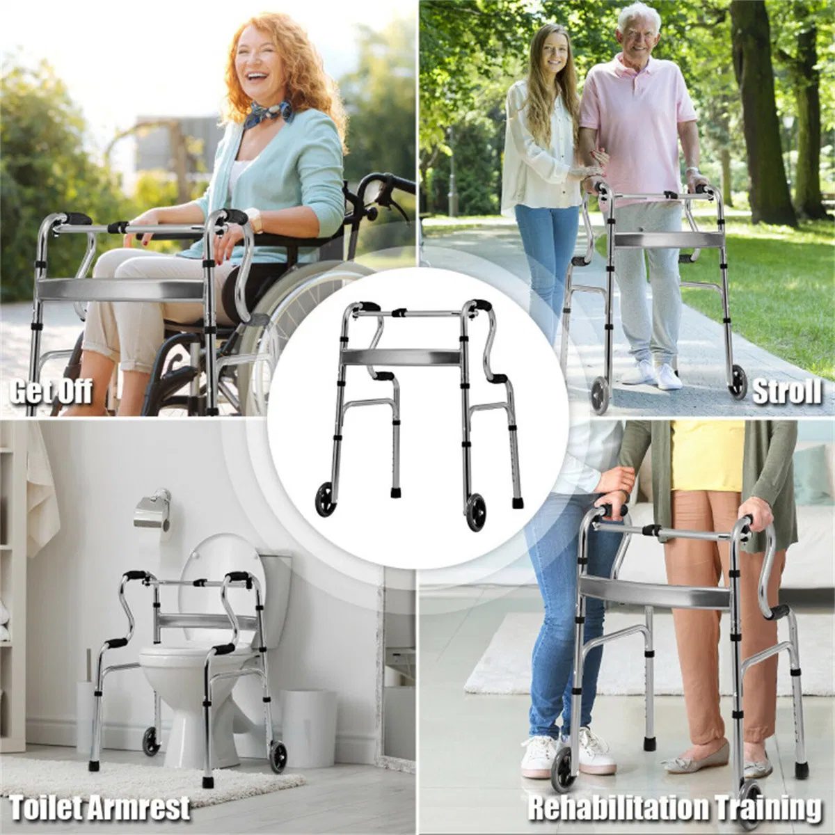 Grey walking aid foldable - Image 9