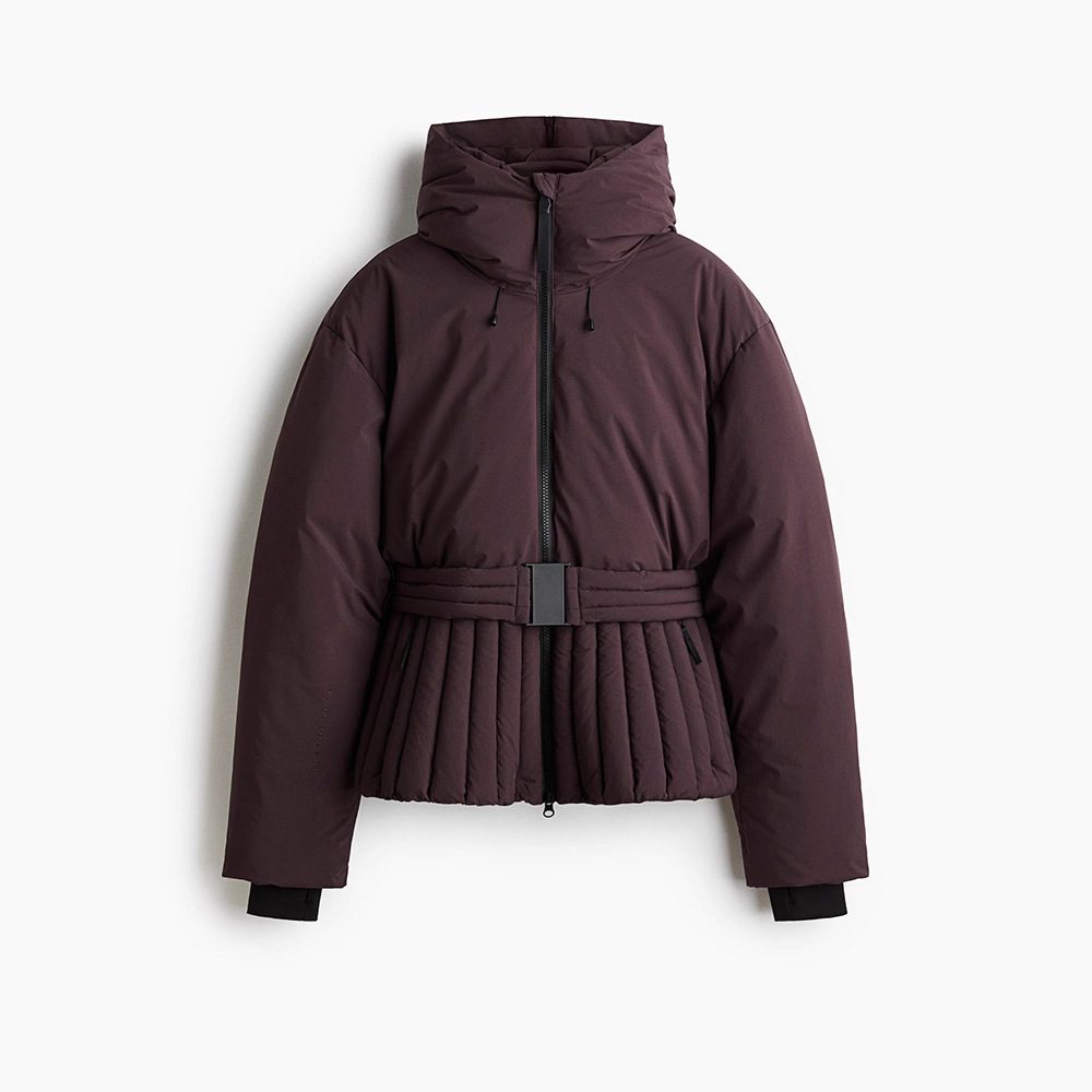 Womens Stylish Waist-cinching Cotton Coat - Image 3