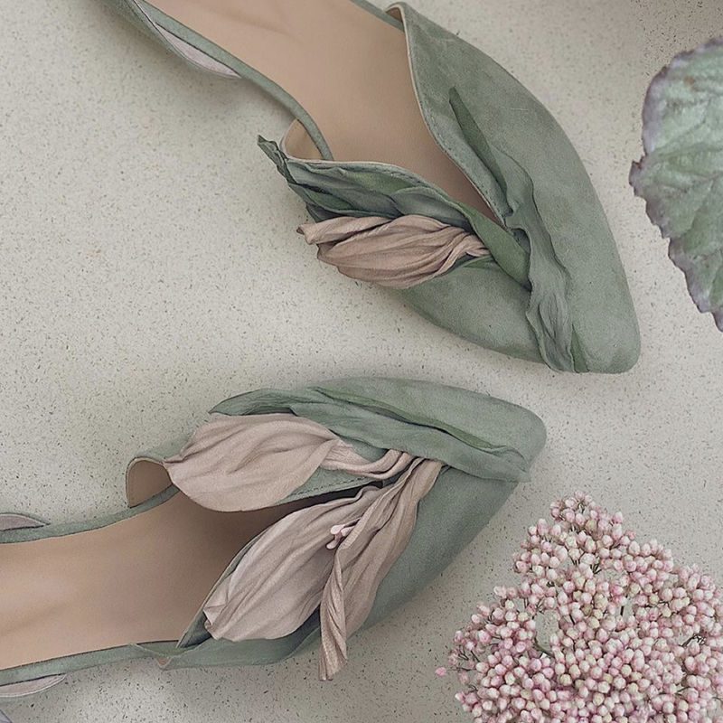 Niche Design Aesthetic Petal Flat Shoes - Image 6