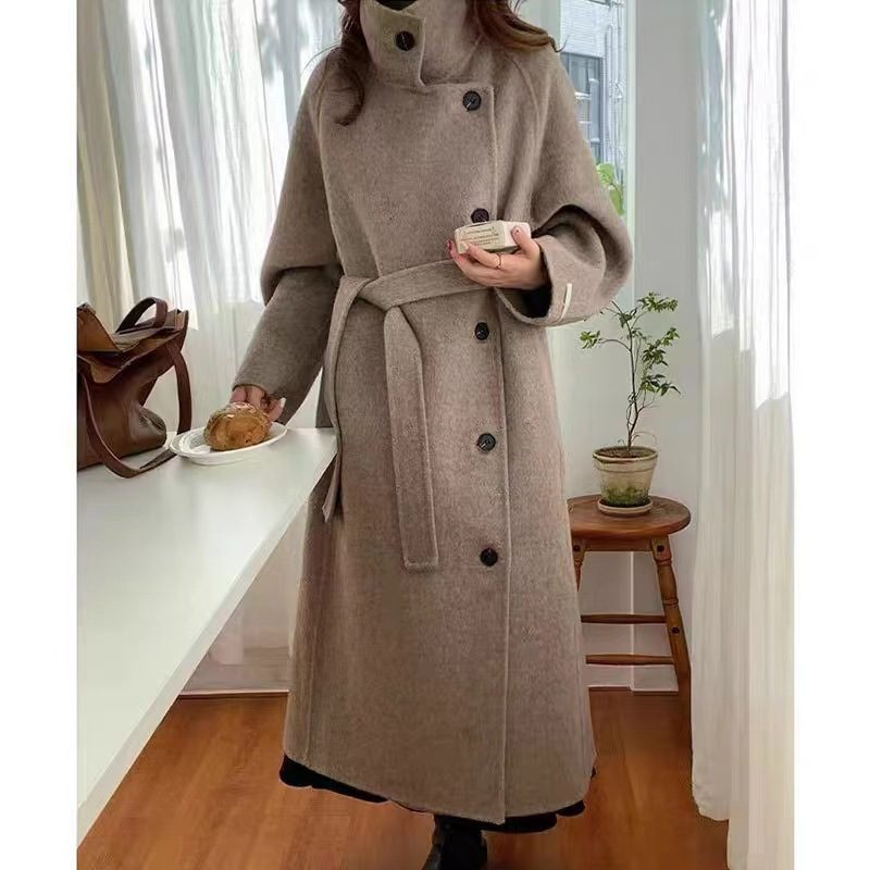 Loose-fitting Double-faced Cashmere Coat, Extra-thick Wool Overcoat - Image 7