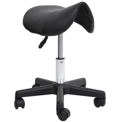 Hydraulic Swivel Salon Stool Adjustable Massage Facial Spa Beauty Saddle Chair Black