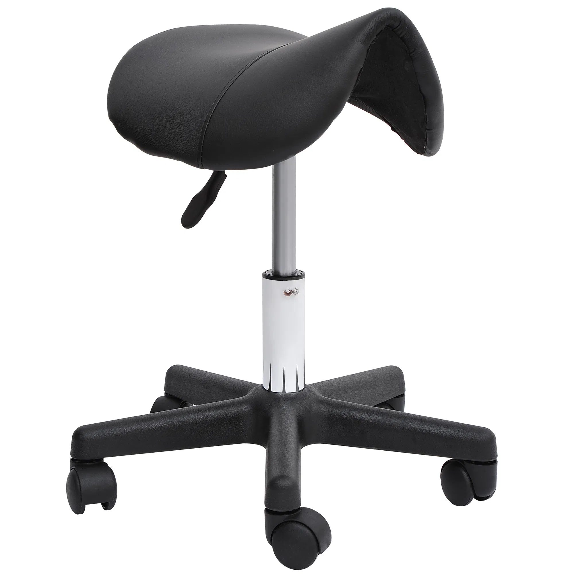 Hydraulic Swivel Salon Stool Adjustable Massage Facial Spa Beauty Saddle Chair Black