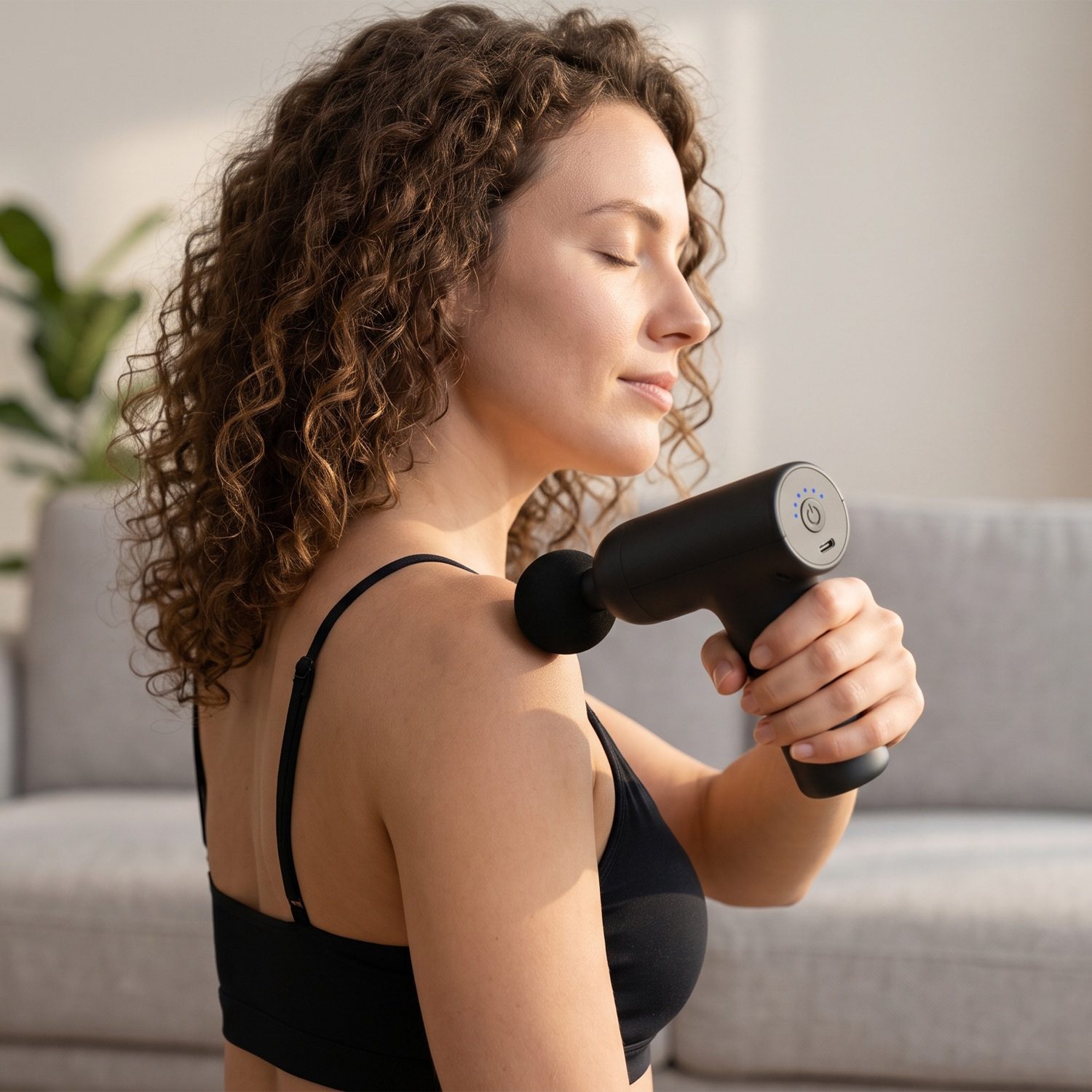 Portable Mini Massage Gun Deep Tissue Percussion Massager With 6 Speeds 5 Interchangeable Massage Heads Muscle Massager For Athletes Office Gym Travel - Image 7