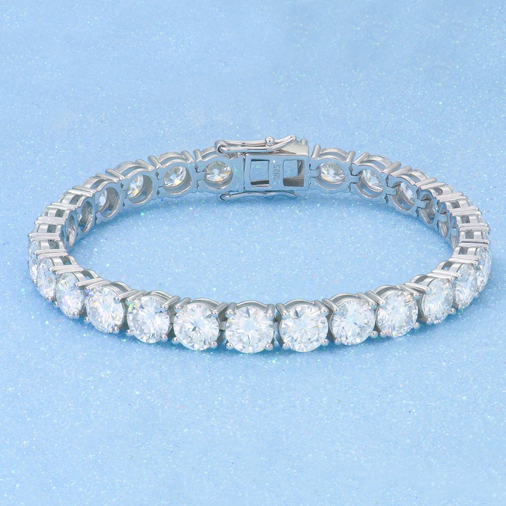 2-6mm Full Set Moissanite Girl S925 Silver Ao Advanced Design Bracelet - Image 5