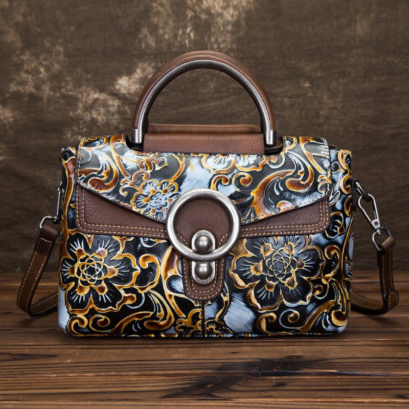 Cowhide Retro Clan Style Female Bag - Image 3