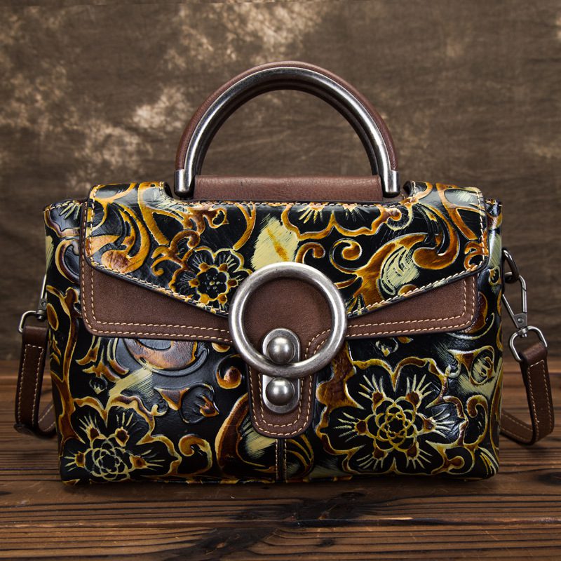 Cowhide Retro Clan Style Female Bag - Image 4