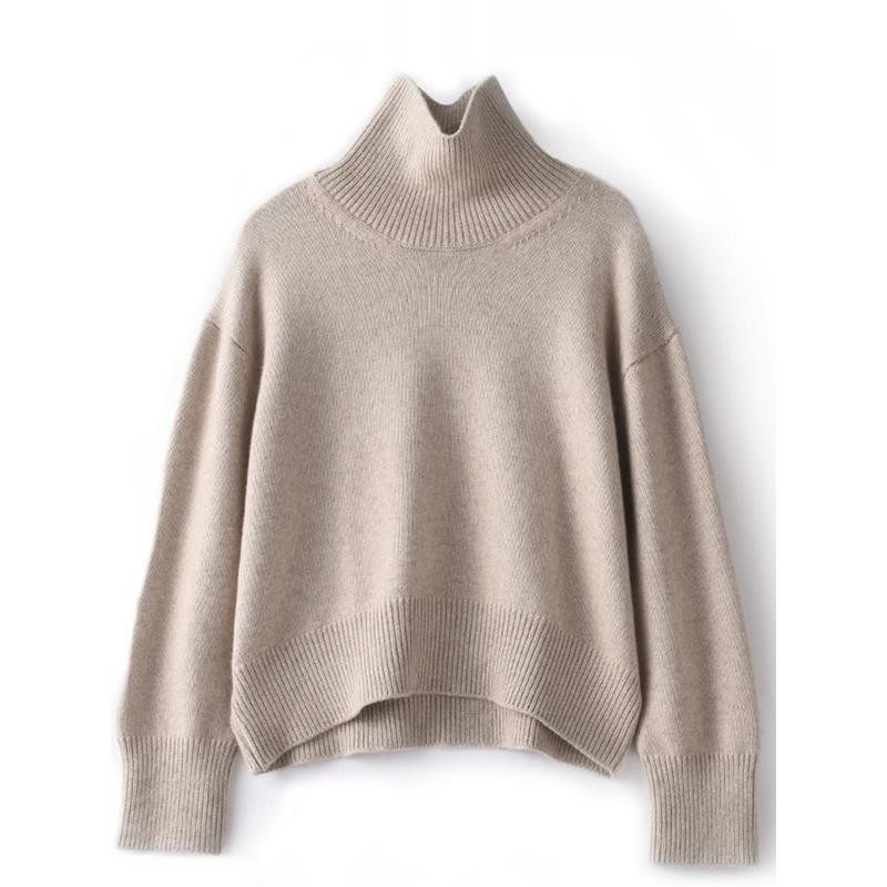 Profile Loose And Idle Thickened Turtleneck Woolen Sweater - Image 5