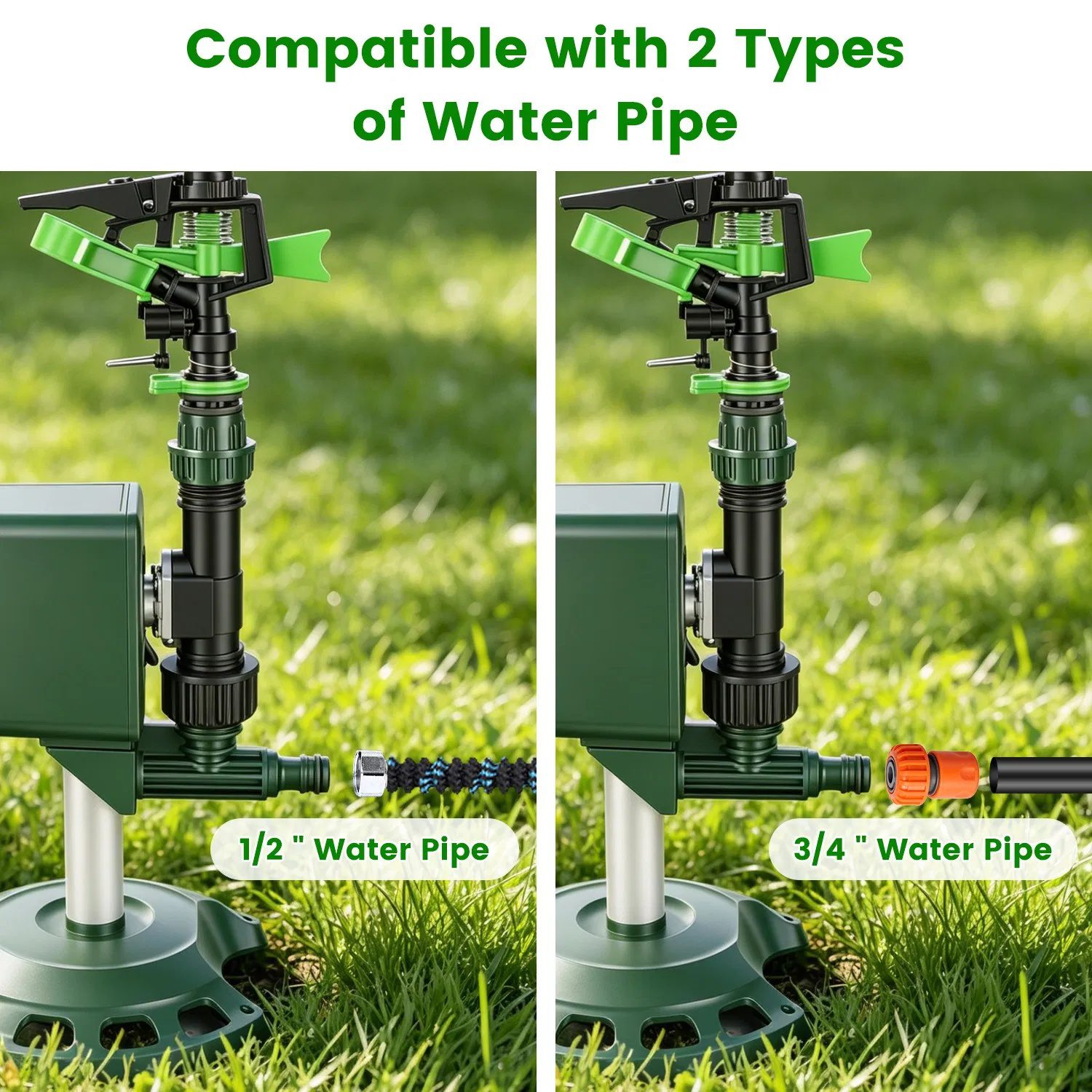 Solar Powered Motion Sensor Animal Repellent Sprinkler with Flashing Light Outdoor Animal Deterrent for Cats Dogs Squirrels Birds Raccons Deer And More - Image 9