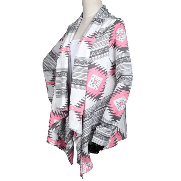 Women Open Front Cardigan Long Sleeve Shawl Neck Breathable Cardigan Well - Image 3
