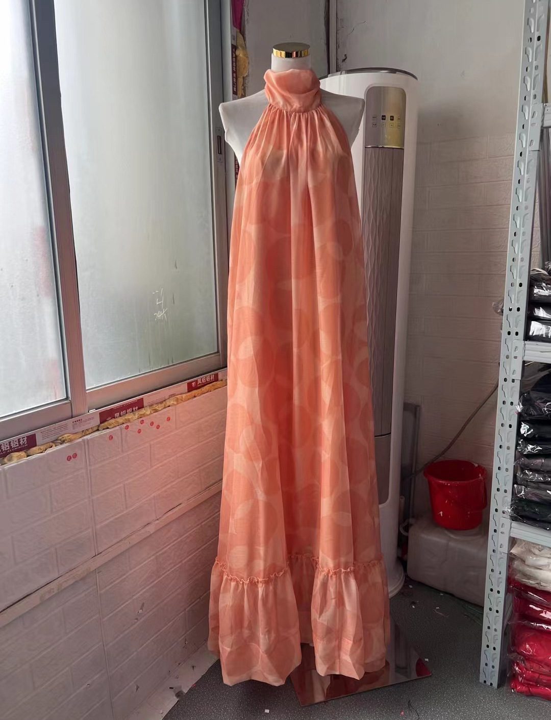 Back Beach Chiffon Vacation Print Dress - Image 6
