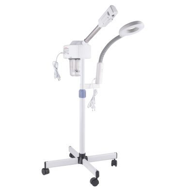 2 in 1 Facial Steamer with 3X Magnifying Lamp, Esthetician Steamer Professional Aromatherapy Humidifier Face Spa Mist Steam for Home Beauty Salon, Personal Skin Care Deep Cleaning