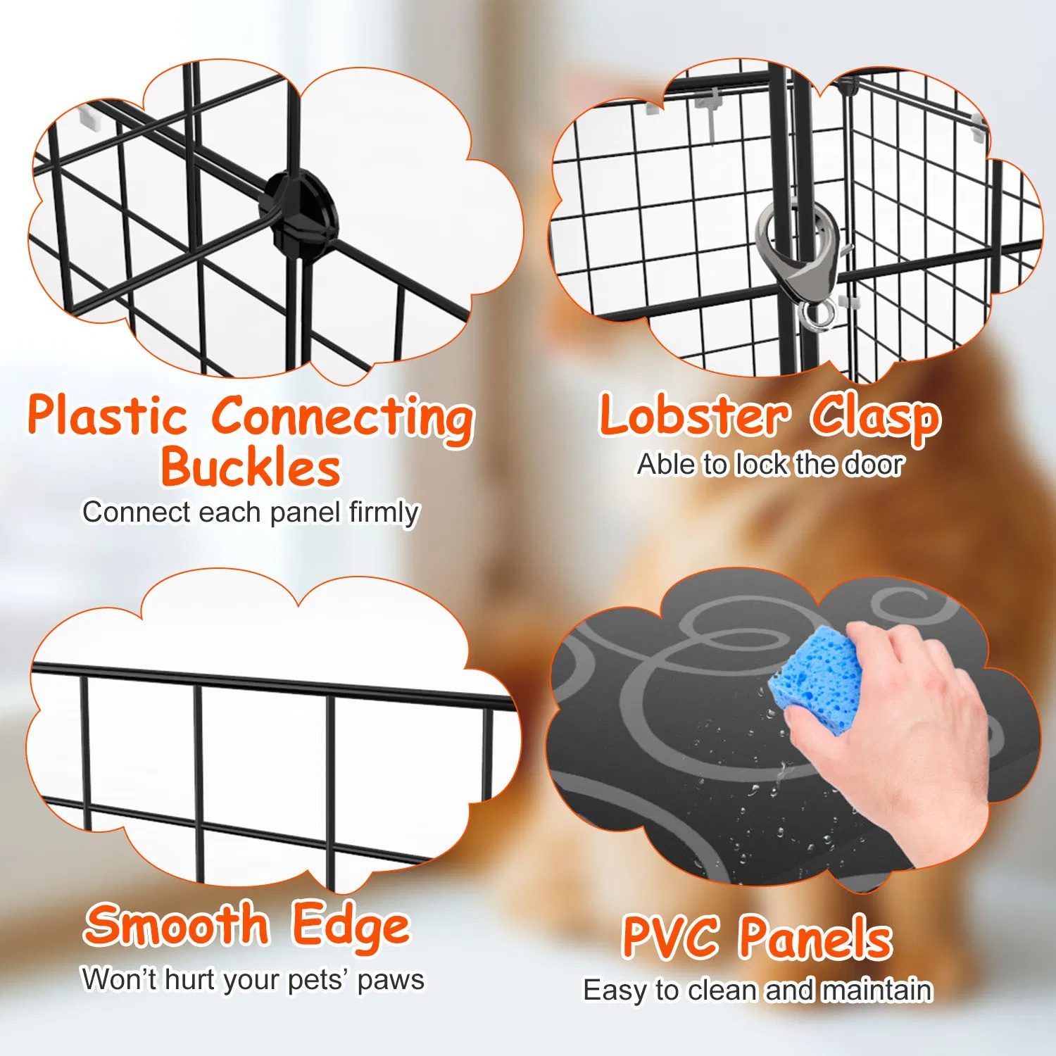 2Tier Cat Cage Playpen Indoor Pet Enclosures Kitten Kennel House Detachable Cat Crate with Climbing Ladder 2 Doors for 1-2 Cats for Ferret Squirrel Small Animals - Image 6