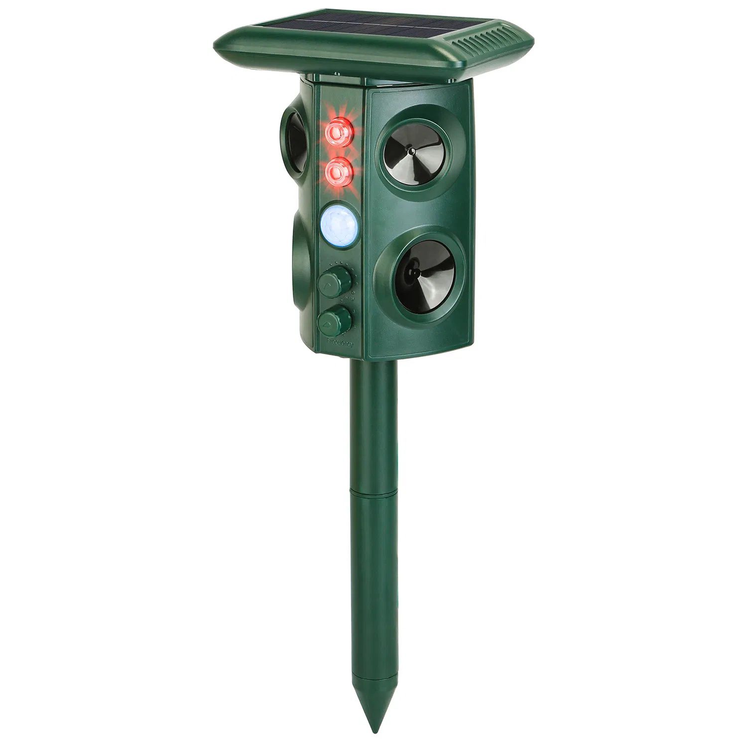Solar Ultrasonic Animal Repeller Solar Powered Animal Repellent Chaser with PIR Motion Sensor IP54 Waterproof Sound Flashing Light for Deer Raccoon Squirrel Mice Snakes Cat Dog - Image 10