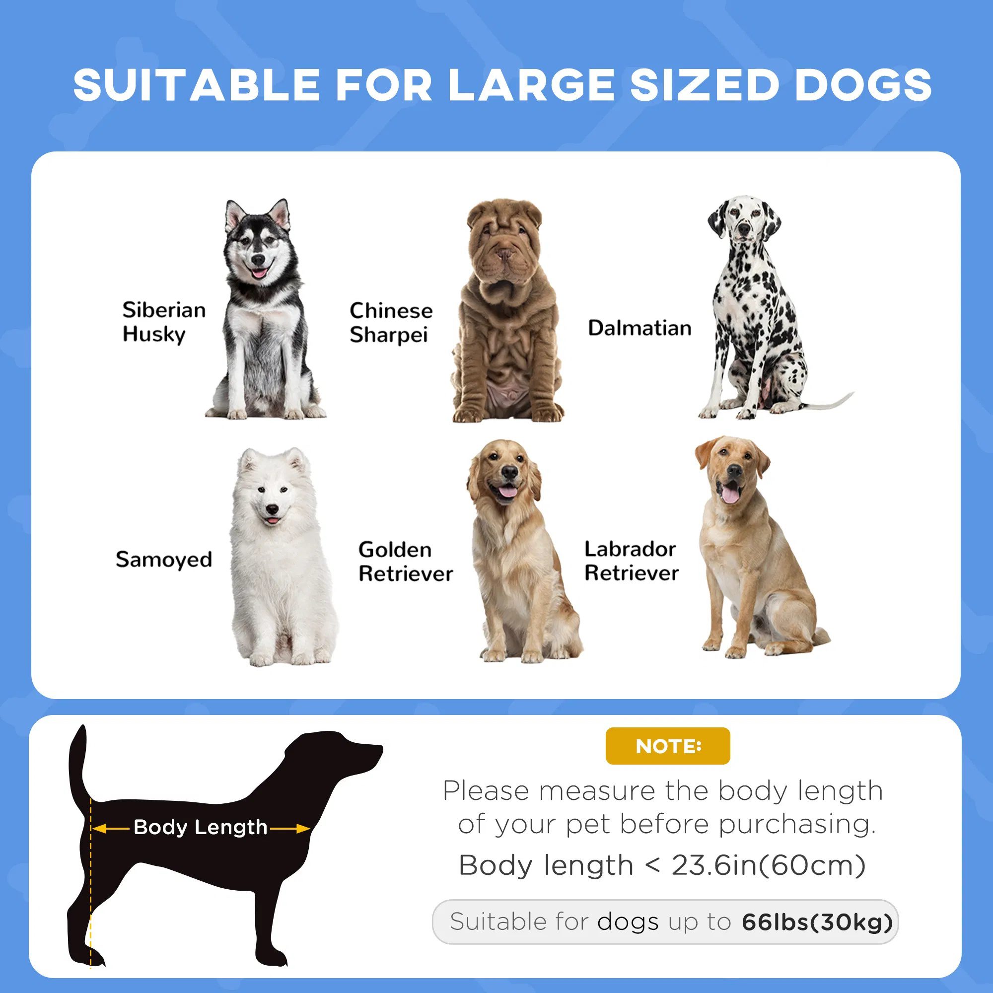 Elevated Dog Bed with Canopy, Portable Raised Dog Cot for L Sized Dogs, Indoor & Outdoor, 36" x 30" x 35", Dark Blue - Image 3