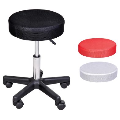 Salon Spa Stool Adjustable Height Rolling Chair Multi Color Comfort Double Nets Cloth Sponge