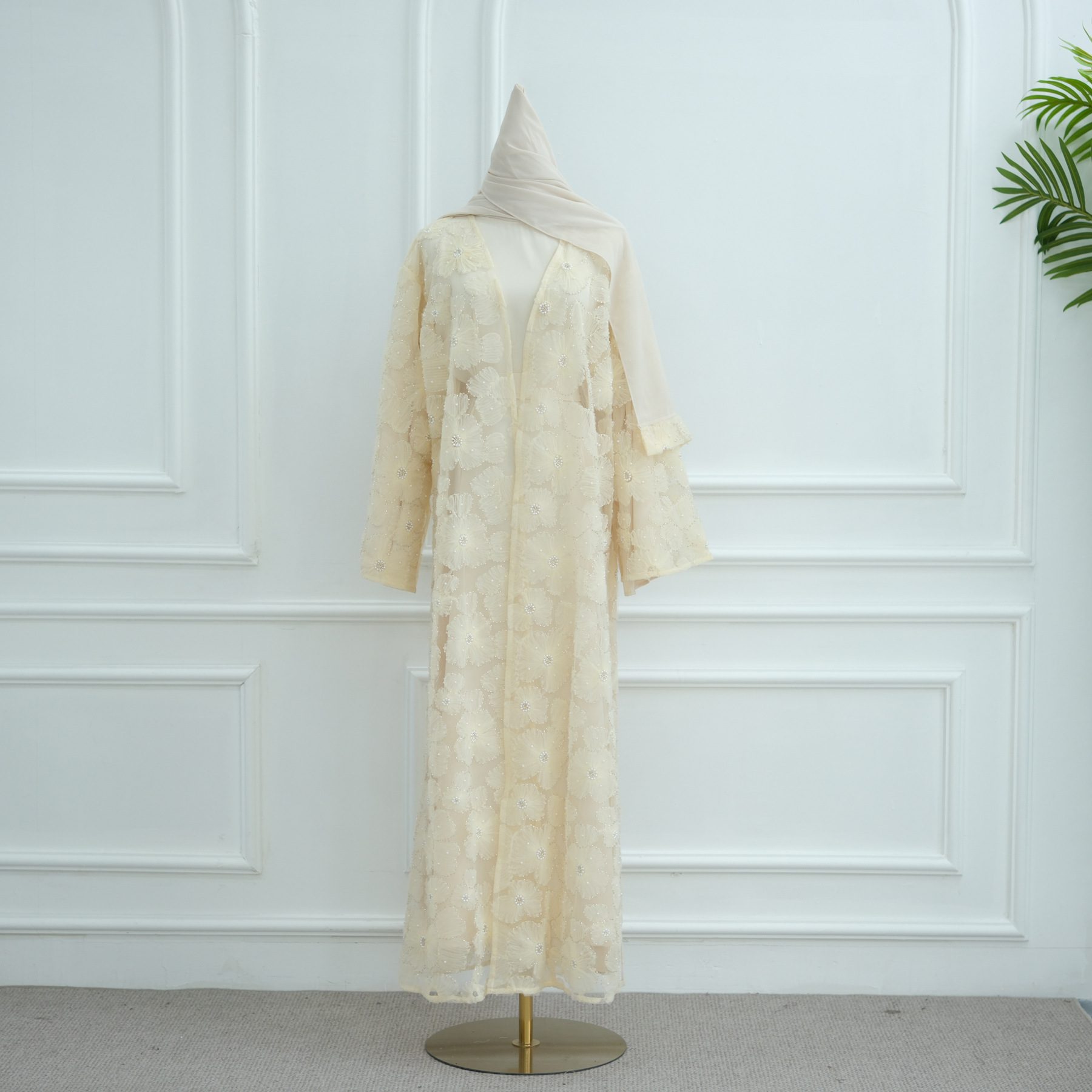 Stylish Casual And Elegant Floral Beaded Cardigan - Image 6