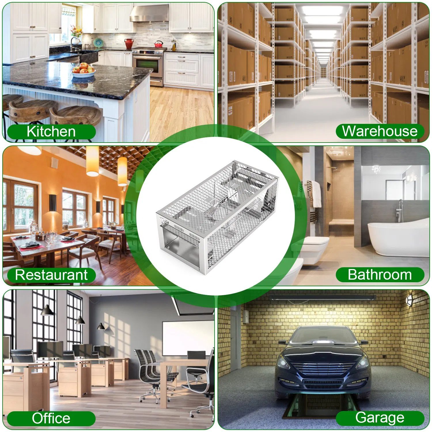 2Pcs Humane Mouse Trap Cage - Dual-Door Design for Continuous Catching, Heavy-Duty Galvanized Iron - Safe, Portable, Indoor/Outdoor Use, Quick 3-Second Setup - Image 10