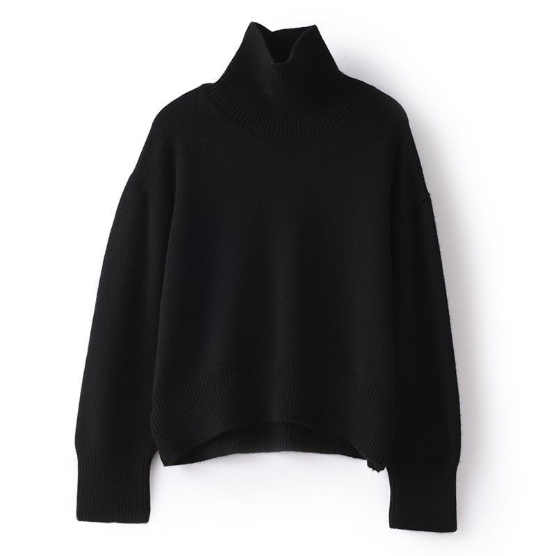 Profile Loose And Idle Thickened Turtleneck Woolen Sweater - Image 3