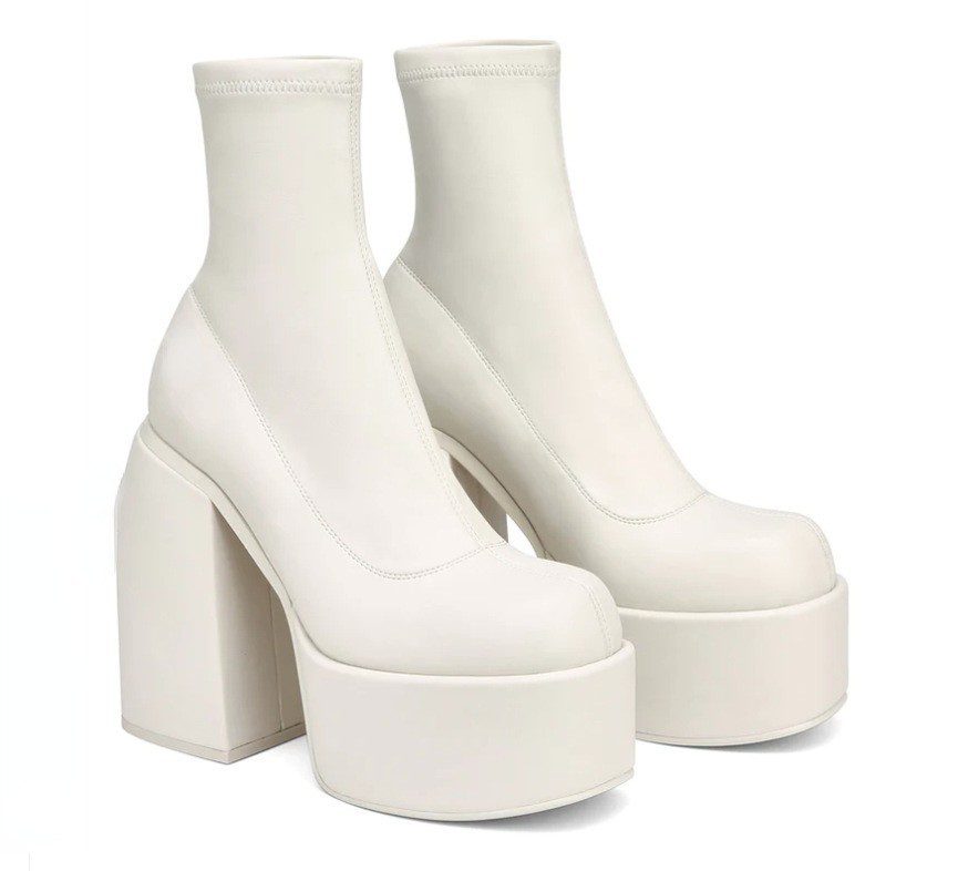 Platform High Heel Boots Scrub Stovepipe Elastic Boots - Image 3